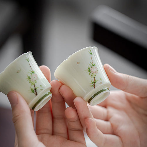 Amber Yellow Plum Rain Contemplation Tasting Cup — view 3