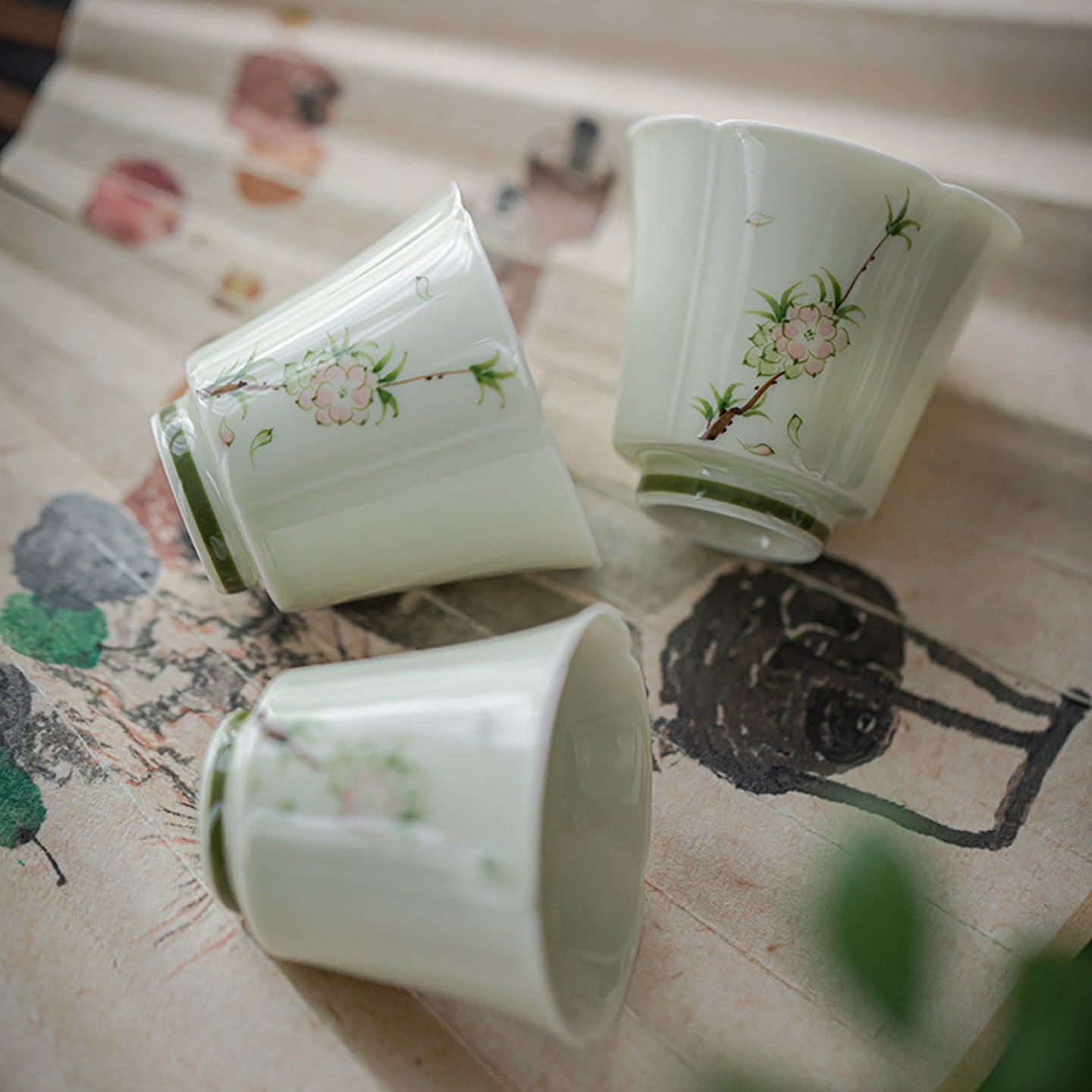 Amber Yellow Plum Rain Contemplation Tasting Cup — view 5
