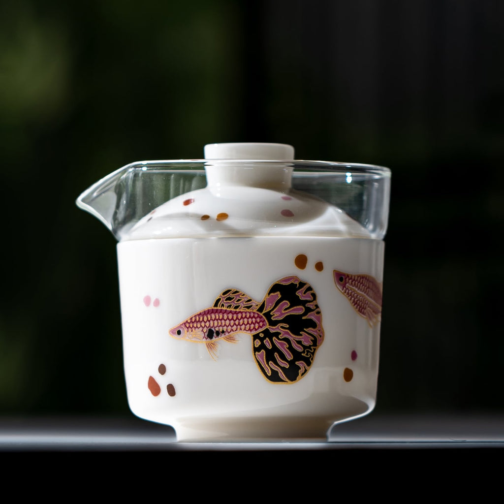 Blanc de Chine Peacock Banji Glass Travel Tea Set — view 5