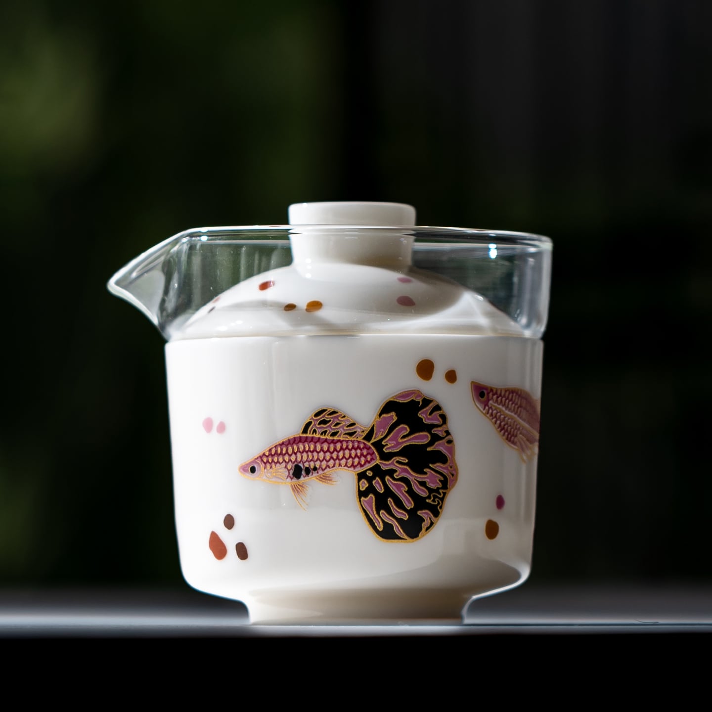 Blanc de Chine Peacock Banji Glass Travel Tea Set — view 5