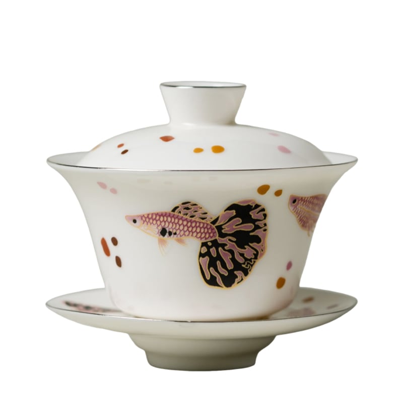 Blanc de Chine Peacock Early Summer Gaiwan — view 1