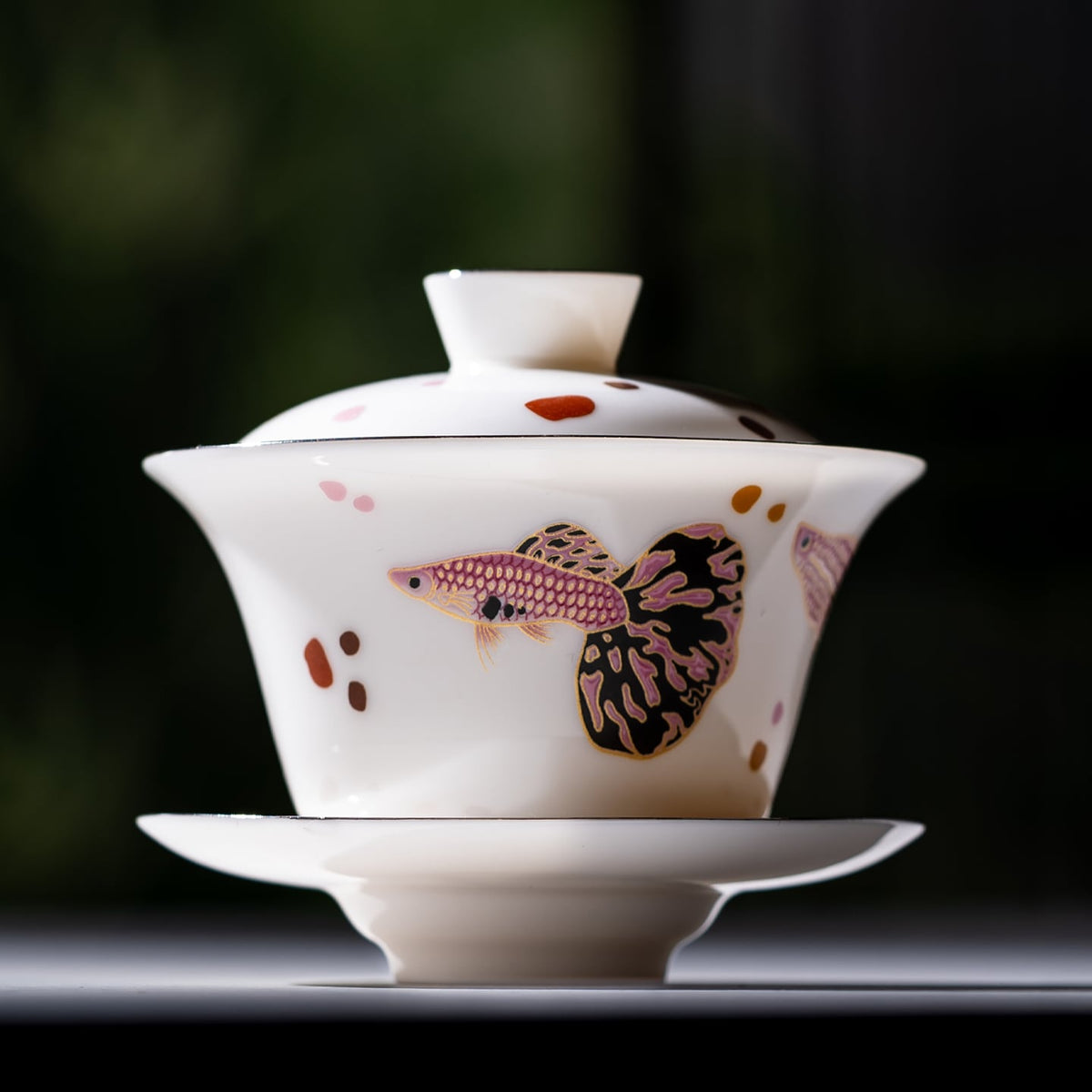 Blanc de Chine Peacock Early Summer Gaiwan — view 5