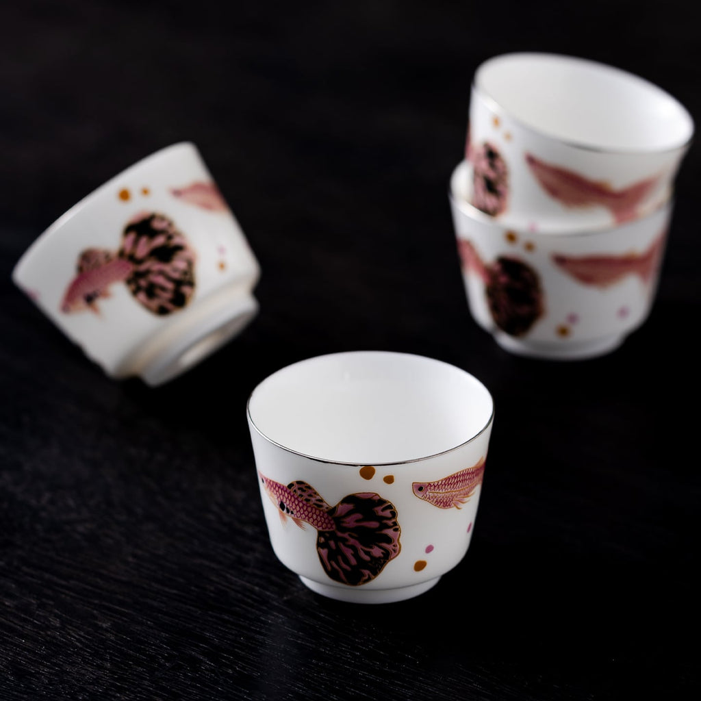 Blanc de Chine Peacock Flat-Bottom Open Cup — view 5