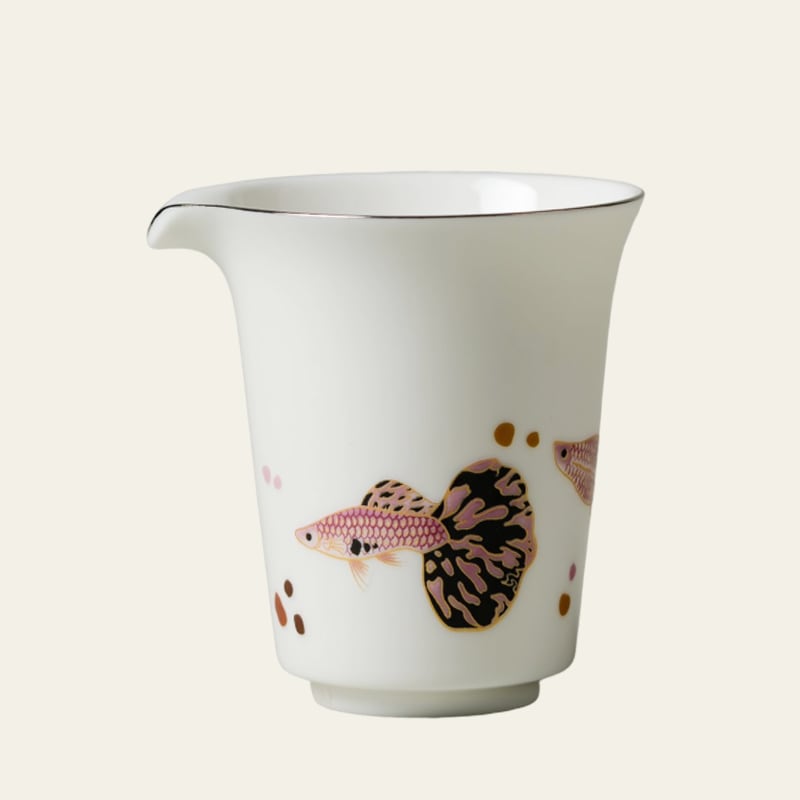 Blanc de Chine Peacock Horseshoe Fairness Pitcher