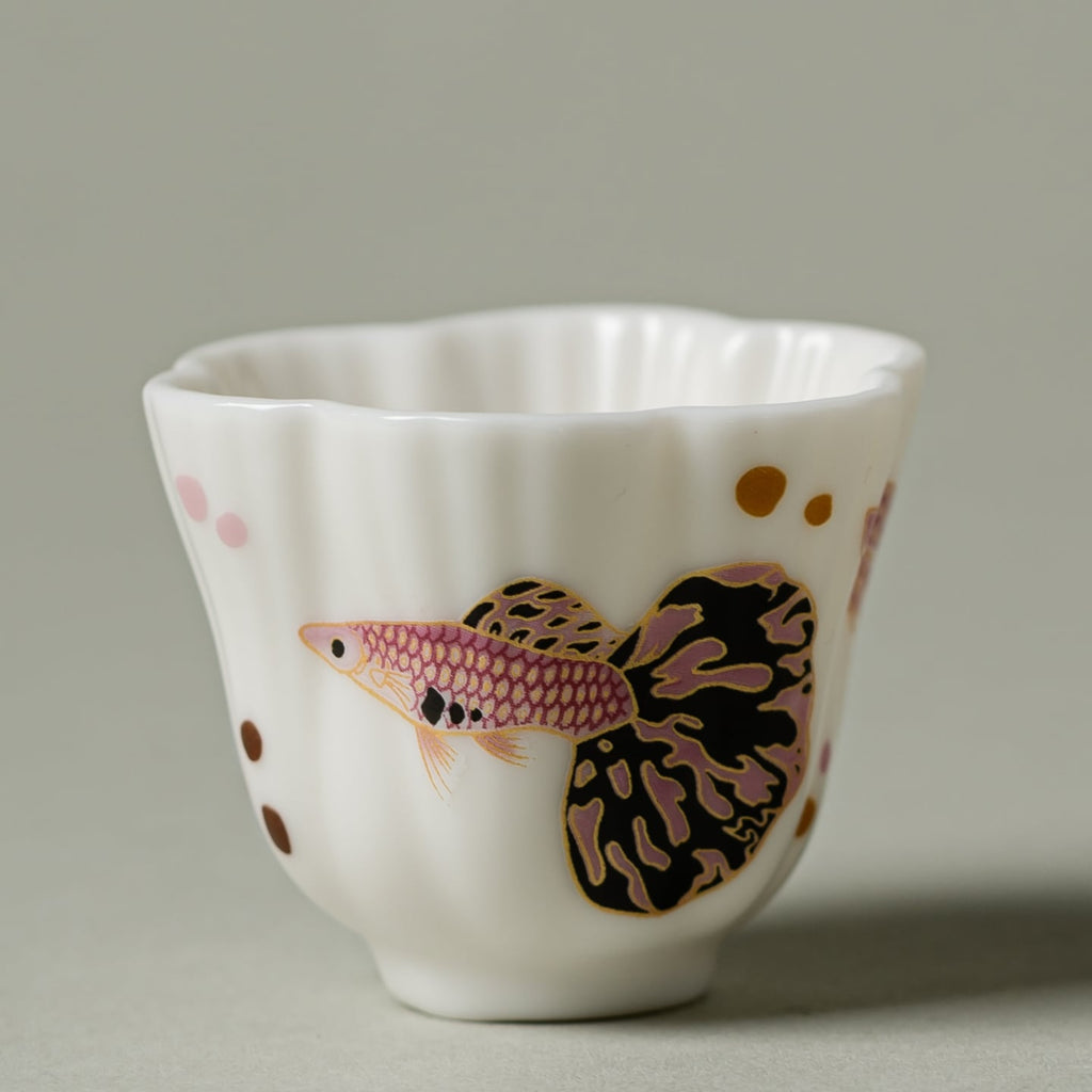 Blanc de Chine Peacock Hundred Fortunes Cup — view 3
