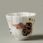 Blanc de Chine Peacock Hundred Fortunes Cup — view 3