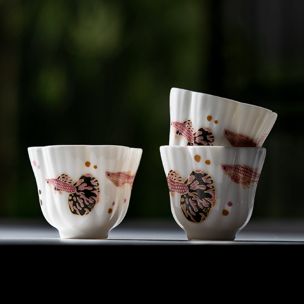 Blanc de Chine Peacock Hundred Fortunes Cup — view 5