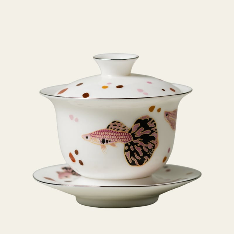 Blanc de Chine Peacock Keyan Three-Piece Gaiwan — view 2