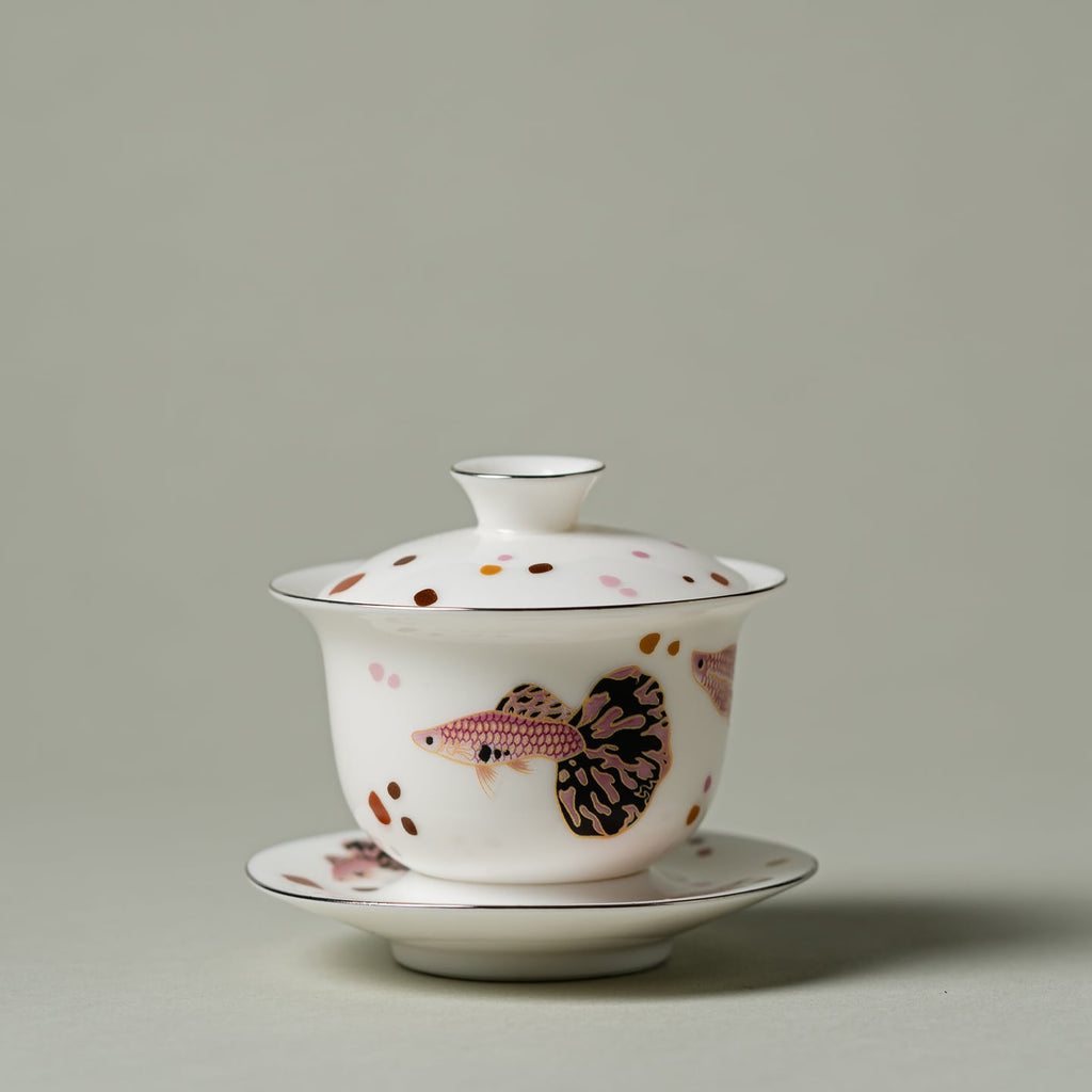 Blanc de Chine Peacock Keyan Three-Piece Gaiwan — view 3