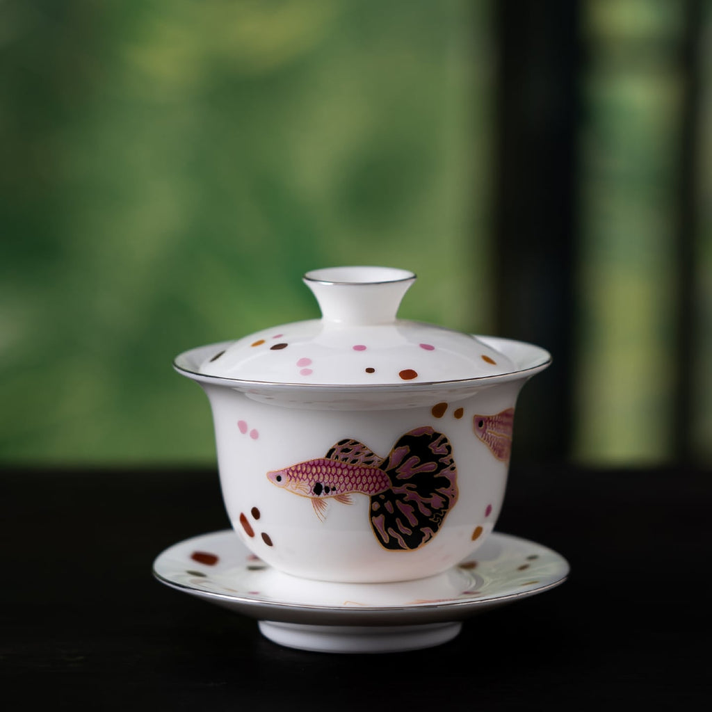 Blanc de Chine Peacock Keyan Three-Piece Gaiwan — view 4