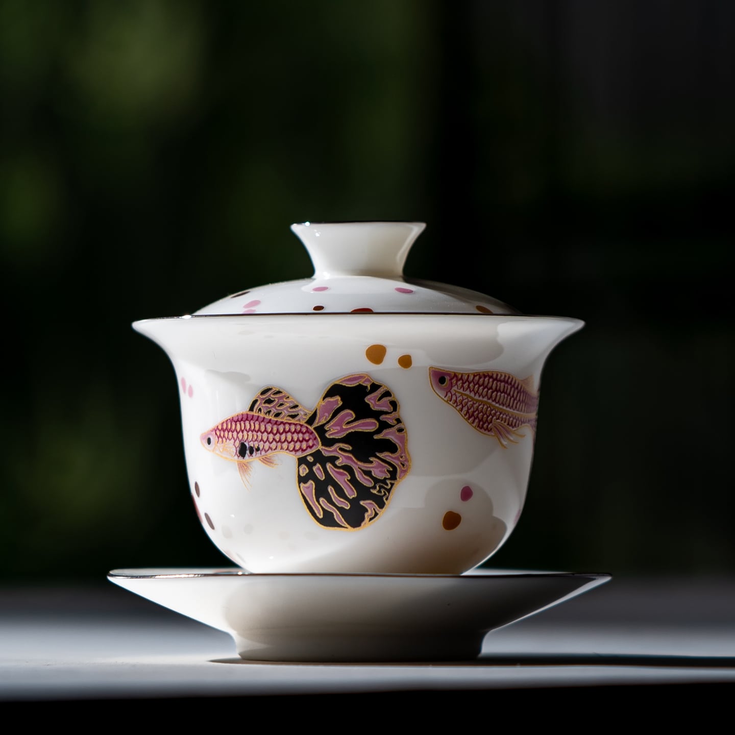 Blanc de Chine Peacock Keyan Three-Piece Gaiwan — view 5