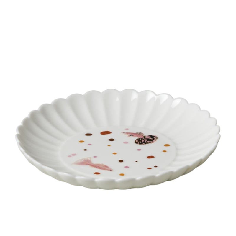 Blanc de Chine Peacock Lotus-Petal Teapot Stand — view 1