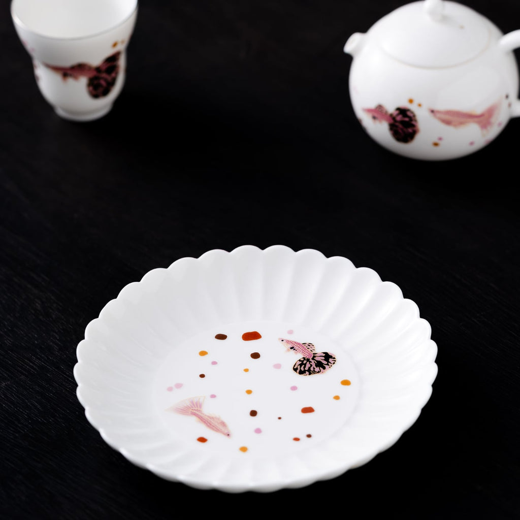 Blanc de Chine Peacock Lotus-Petal Teapot Stand — view 4