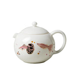 Blanc de Chine Peacock Moon-Gazing Xishi Teapot — view 1