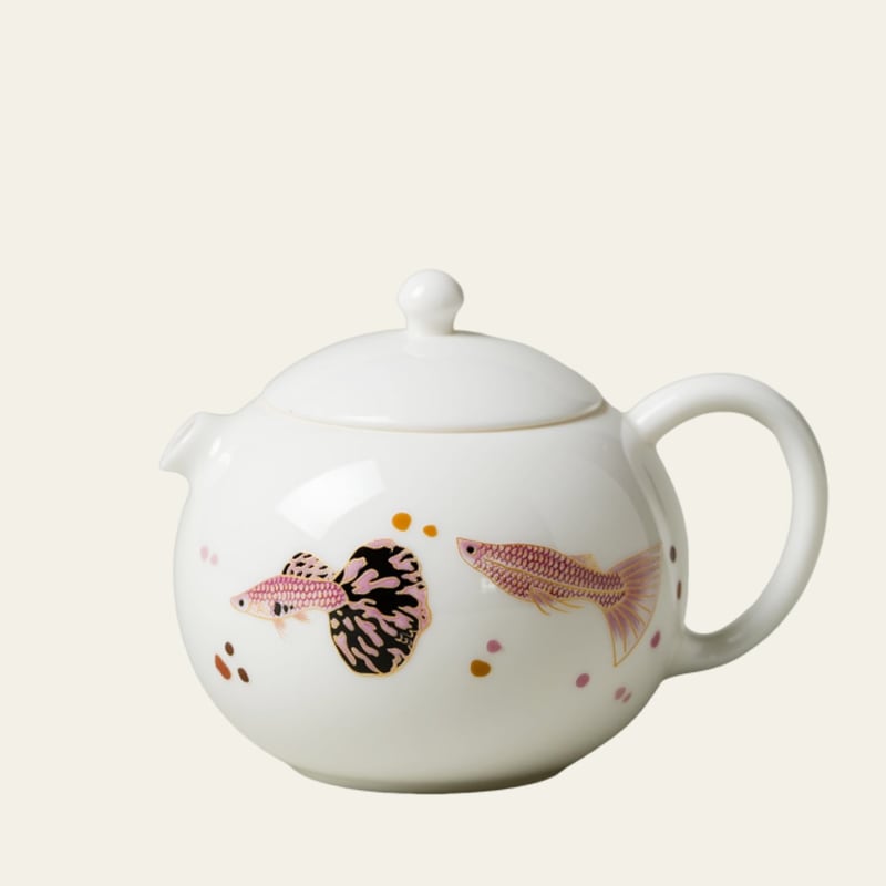 Blanc de Chine Peacock Moon-Gazing Xishi Teapot — view 2
