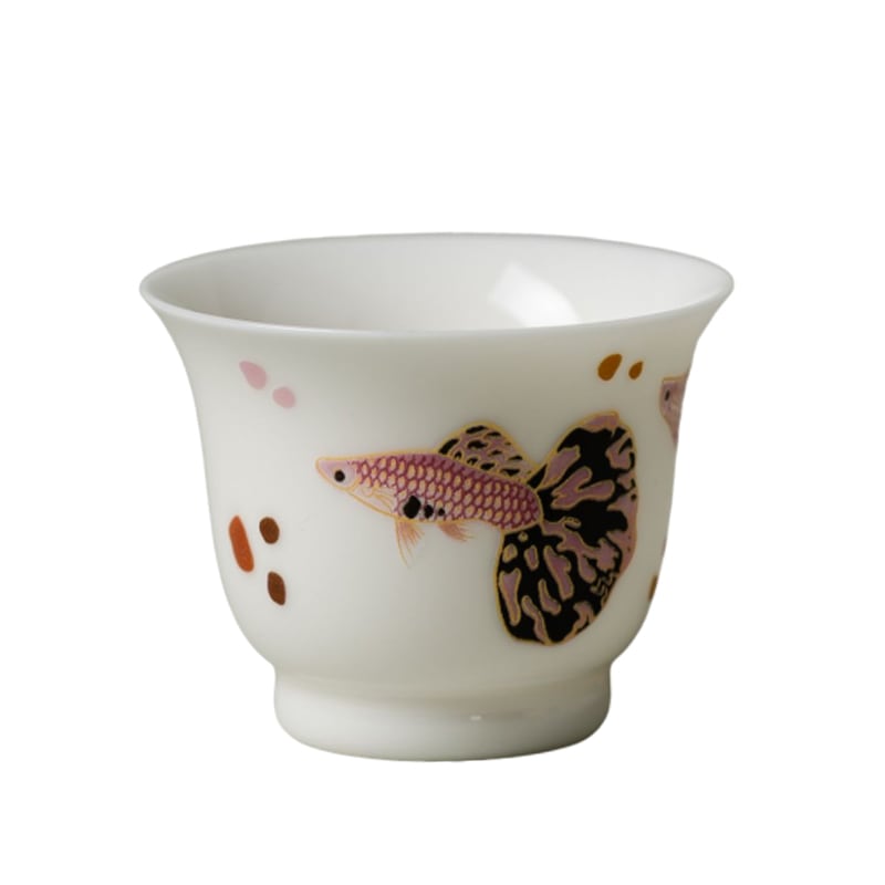Blanc de Chine Peacock Moyu Cup — view 1