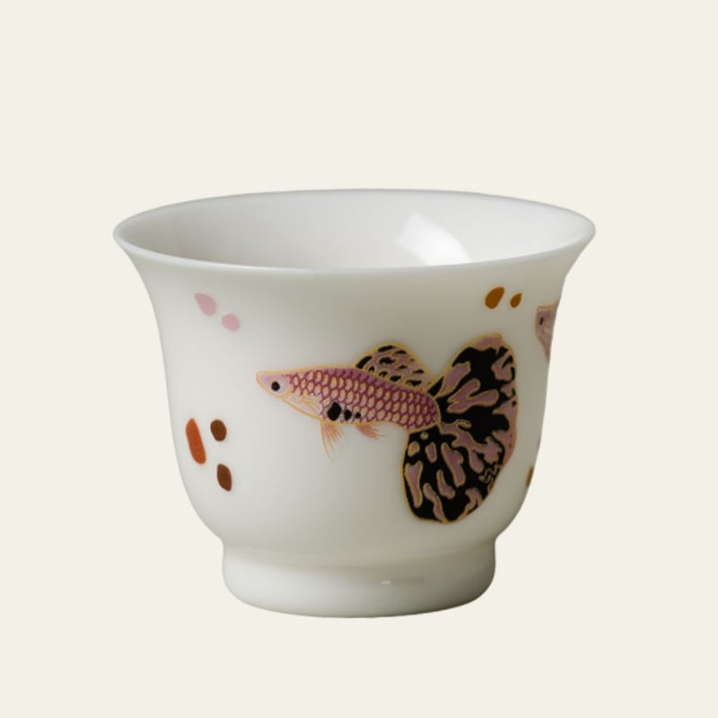 Blanc de Chine Peacock Moyu Cup