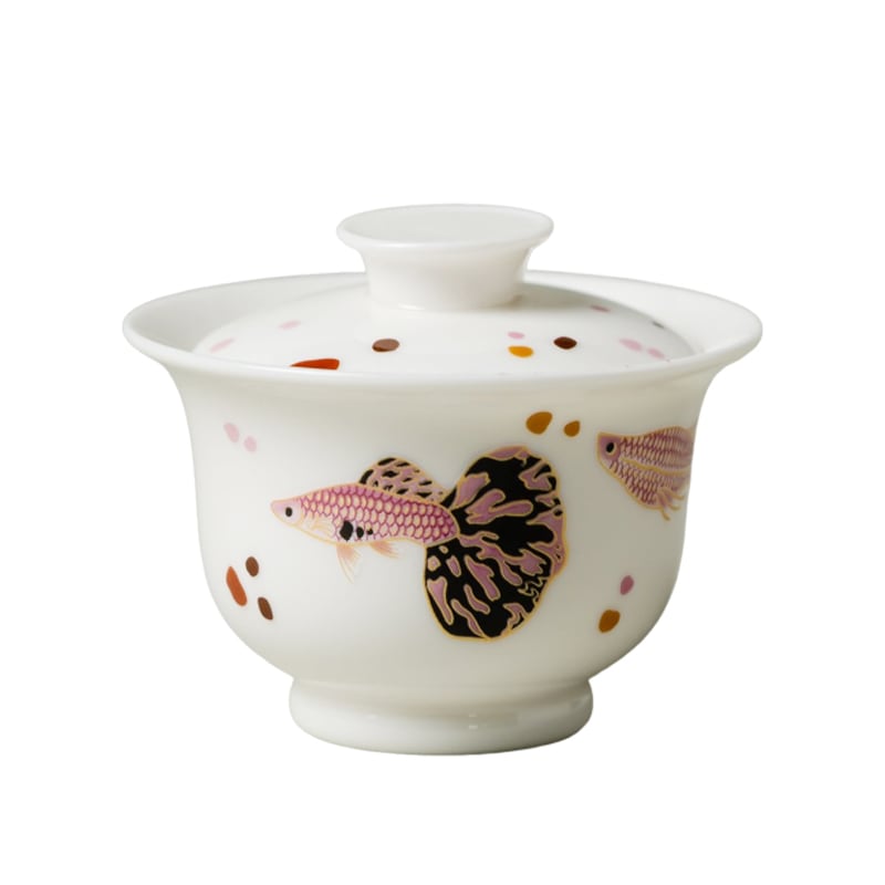 Blanc de Chine Peacock Moyu Gaiwan — view 1