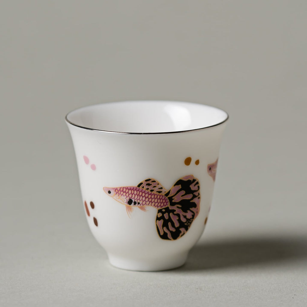 Blanc de Chine Peacock Remembrance Cup — view 3
