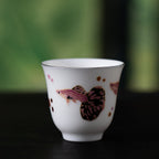 Blanc de Chine Peacock Remembrance Cup — view 4