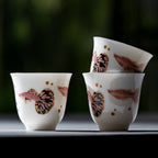Blanc de Chine Peacock Remembrance Cup — view 5