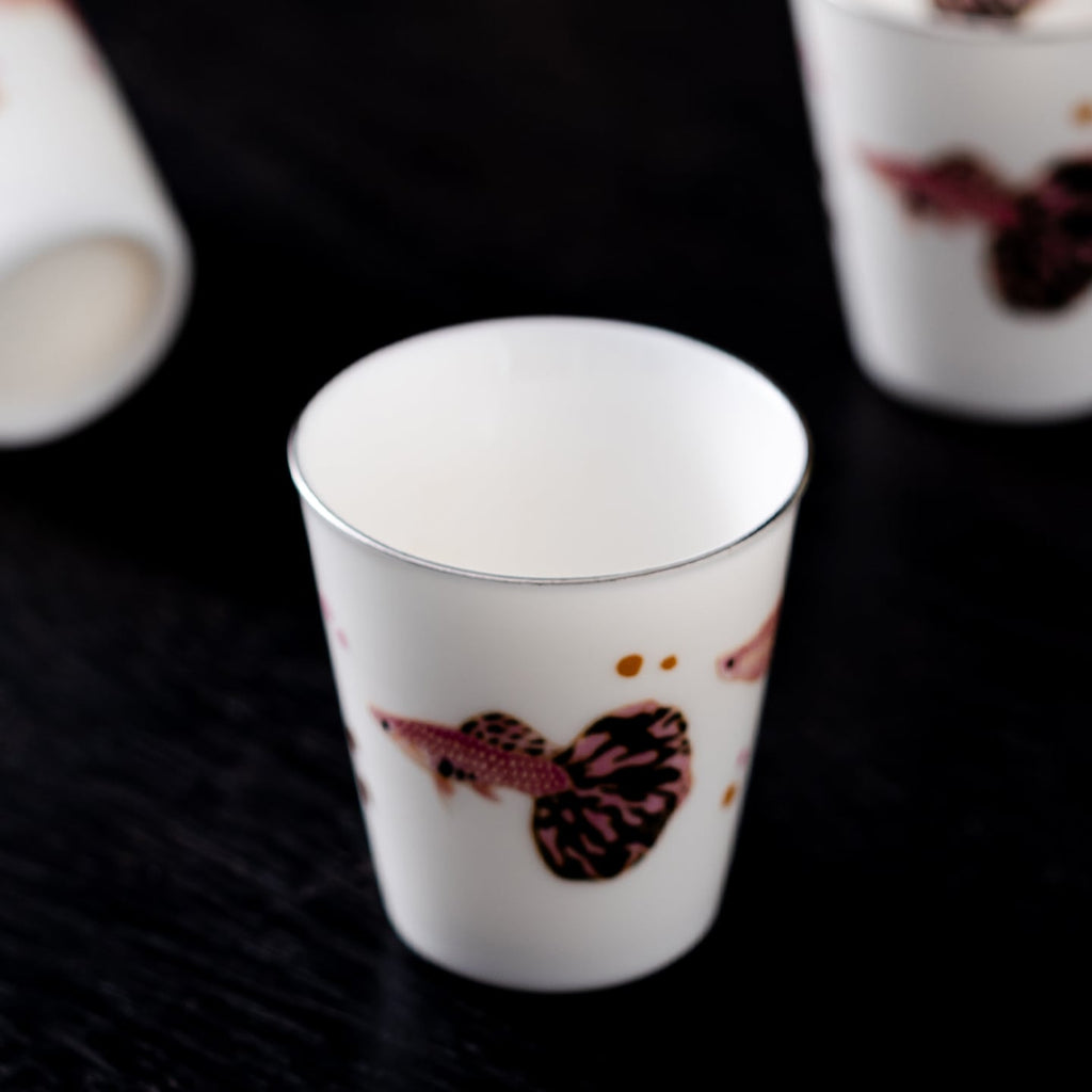 Blanc de Chine Peacock Sunset Cup — view 5