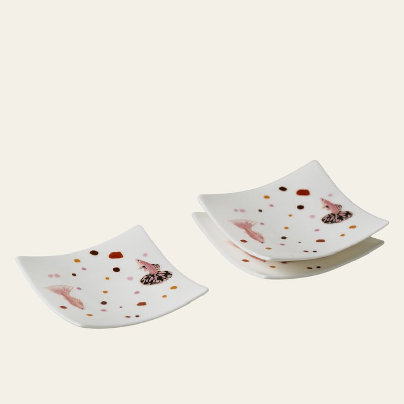 Blanc de Chine Peacock Tile Coaster — view 2