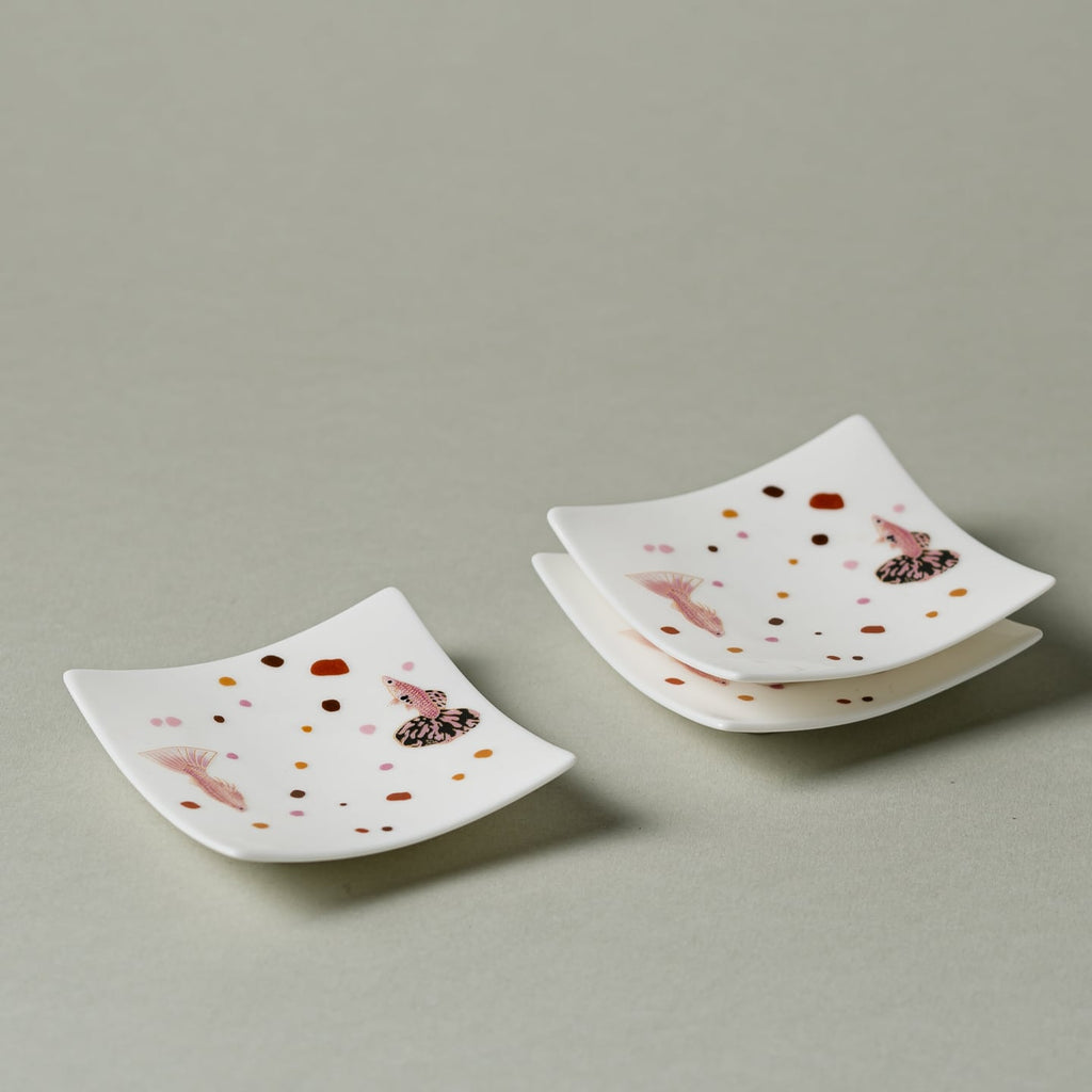 Blanc de Chine Peacock Tile Coaster — view 3