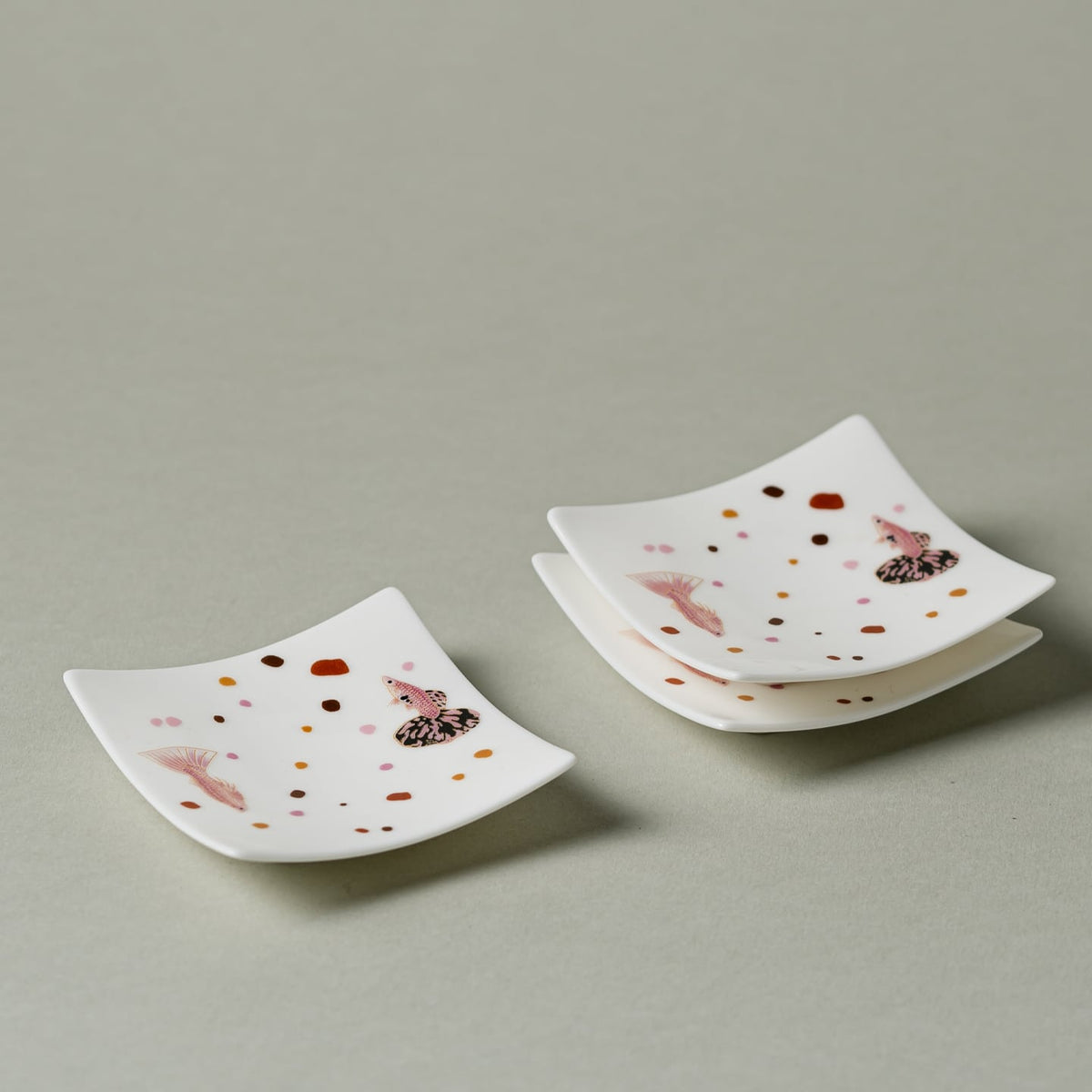 Blanc de Chine Peacock Tile Coaster