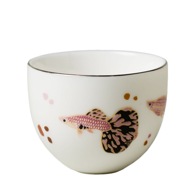 Blanc de Chine Peacock Tumbler Cup — view 1