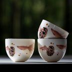 Blanc de Chine Peacock Tumbler Cup — view 5