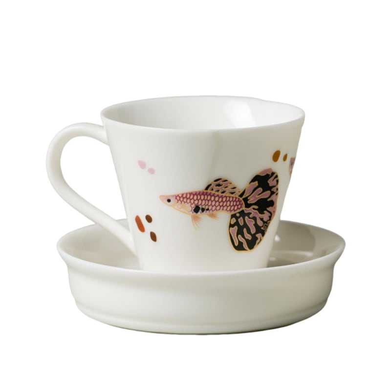 Blanc de Chine Peacock Woven Time Coffee Cup — view 1