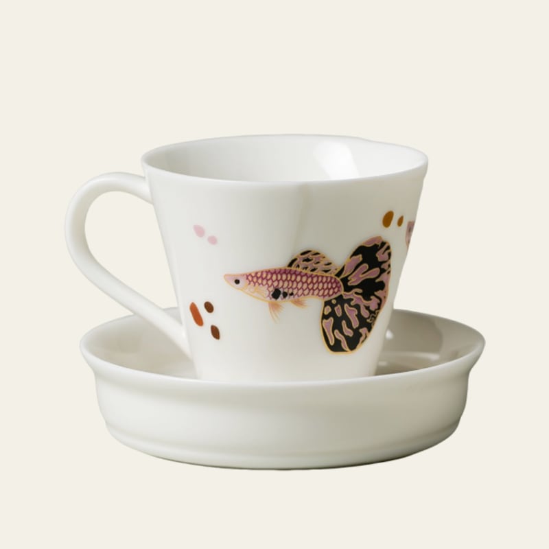 Blanc de Chine Peacock Woven Time Coffee Cup — view 2