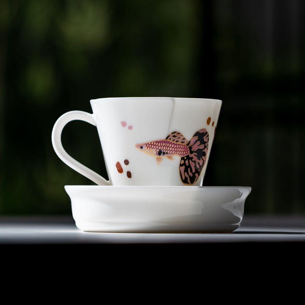 Blanc de Chine Peacock Woven Time Coffee Cup — view 5