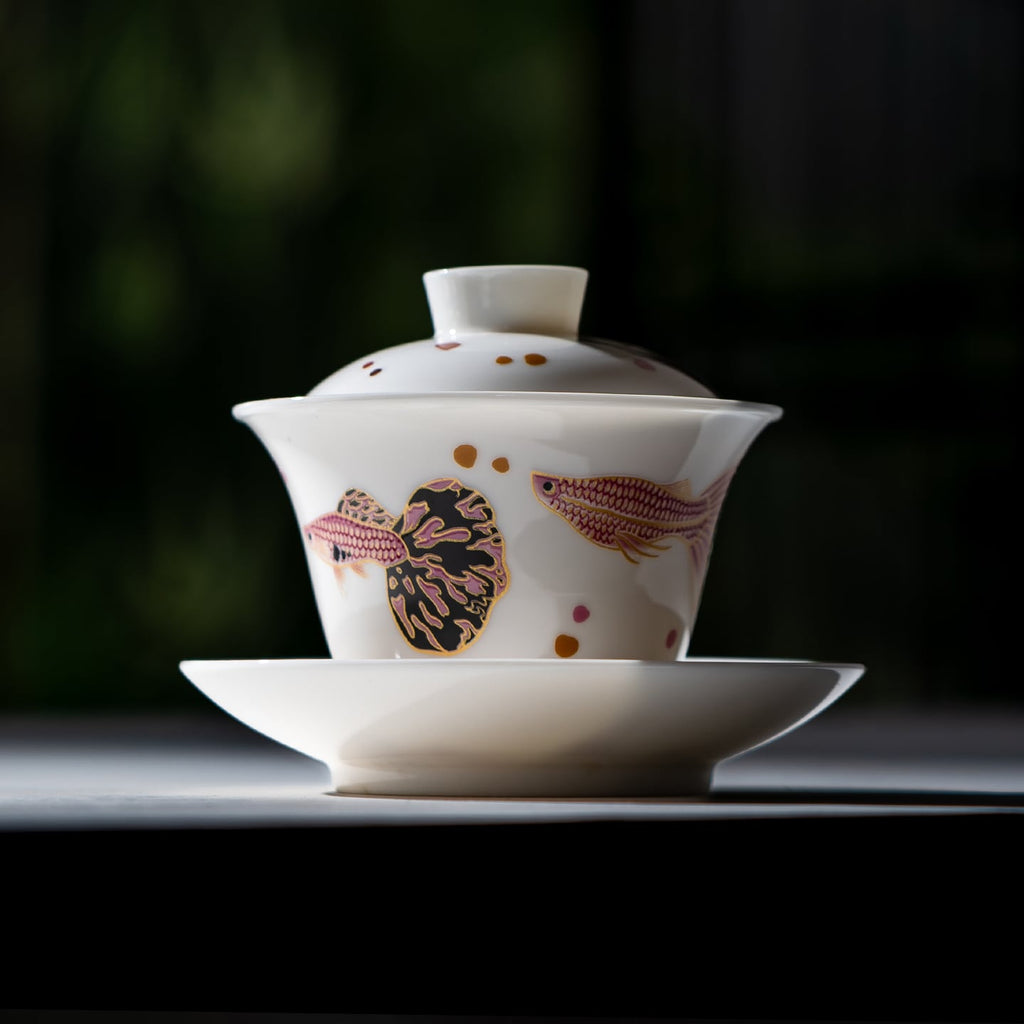 Blanc de Chine Peacock Yuanman Gaiwan — view 5
