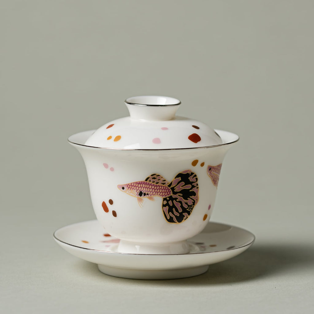 Blanc de Chine Peacock Zhuyun Gaiwan — view 3