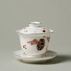 Blanc de Chine Peacock Zhuyun Gaiwan — view 3