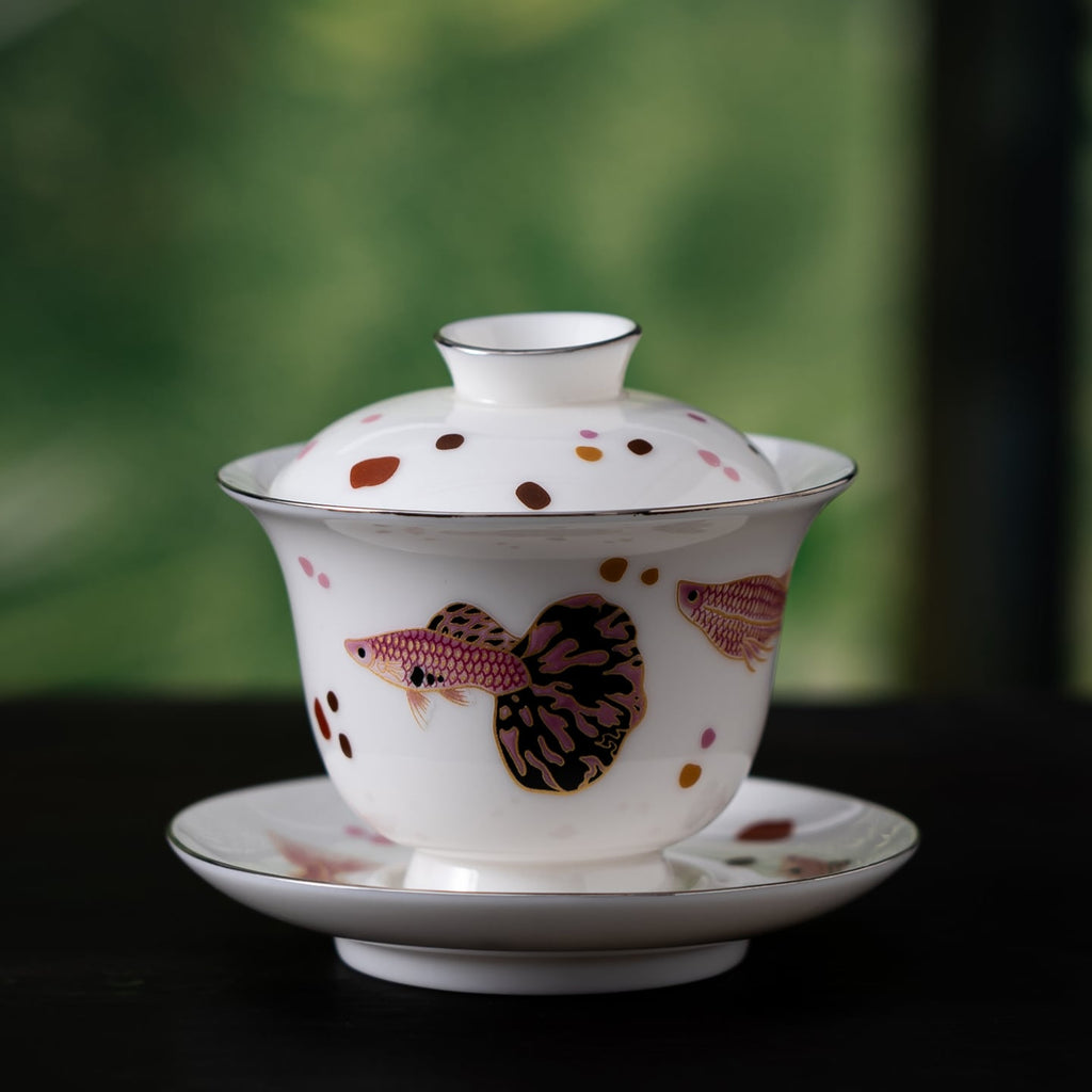 Blanc de Chine Peacock Zhuyun Gaiwan — view 4