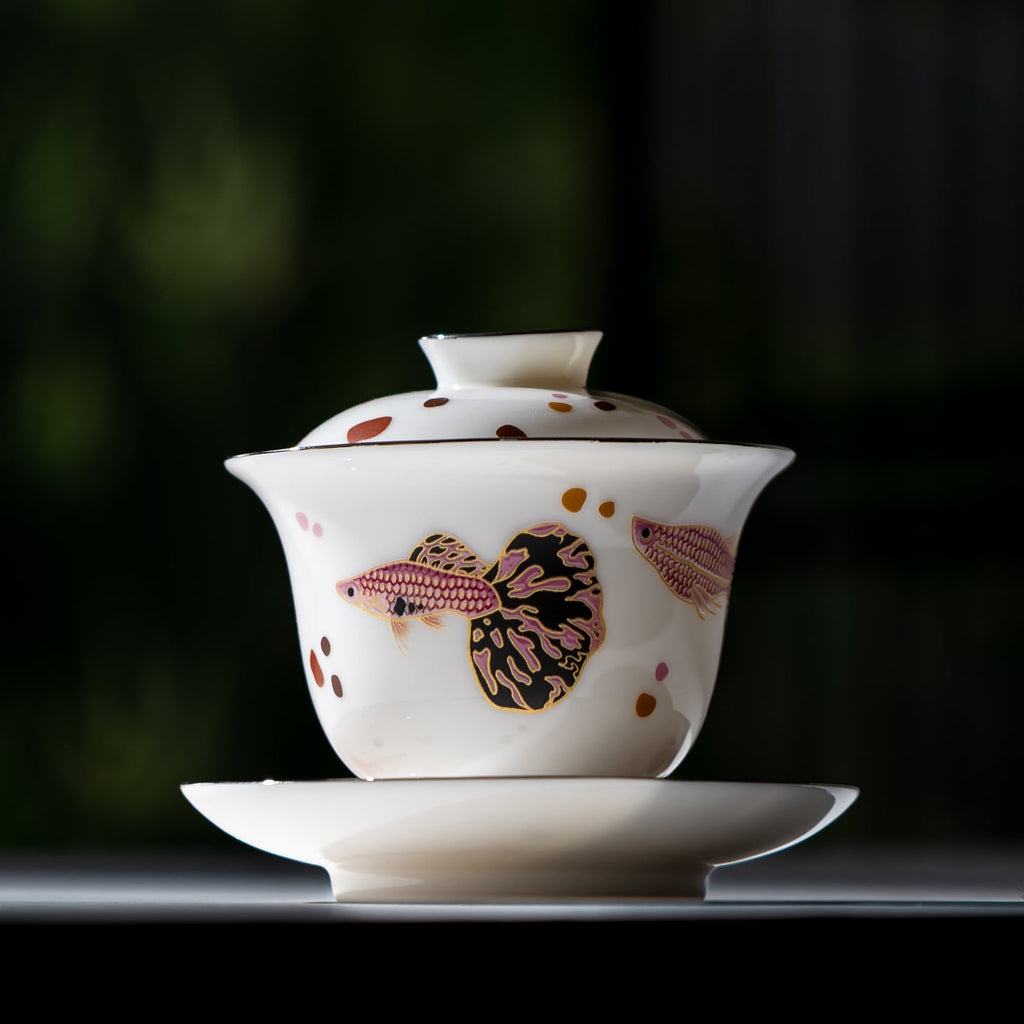 Blanc de Chine Peacock Zhuyun Gaiwan — view 5