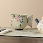 Blue-and-White Iron Red Spring Branch Butterfly Handle Tasting Cup — view 5