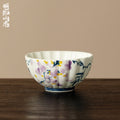 Blue-and-White Iron Red Spring Branch Chrysanthemum Tasting Cup — view 2
