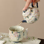 Blue-and-White Iron Red Spring Branch Melon-Ribbed Teapot — view 4