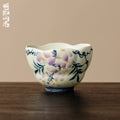 Blue-and-White Iron Red Spring Branch Withered Lotus Tasting Cup — view 2