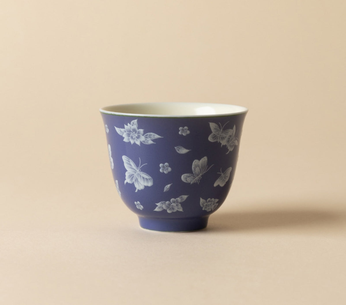Butterfly Meadow Flower Spirit Cup in Cobalt Blue