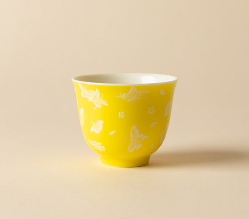 Butterfly Meadow Flower Spirit Cup in Imperial Yellow