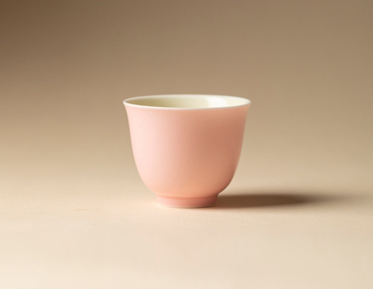 Chromatic Glaze Flower Spirit Cup in Sakura Pink