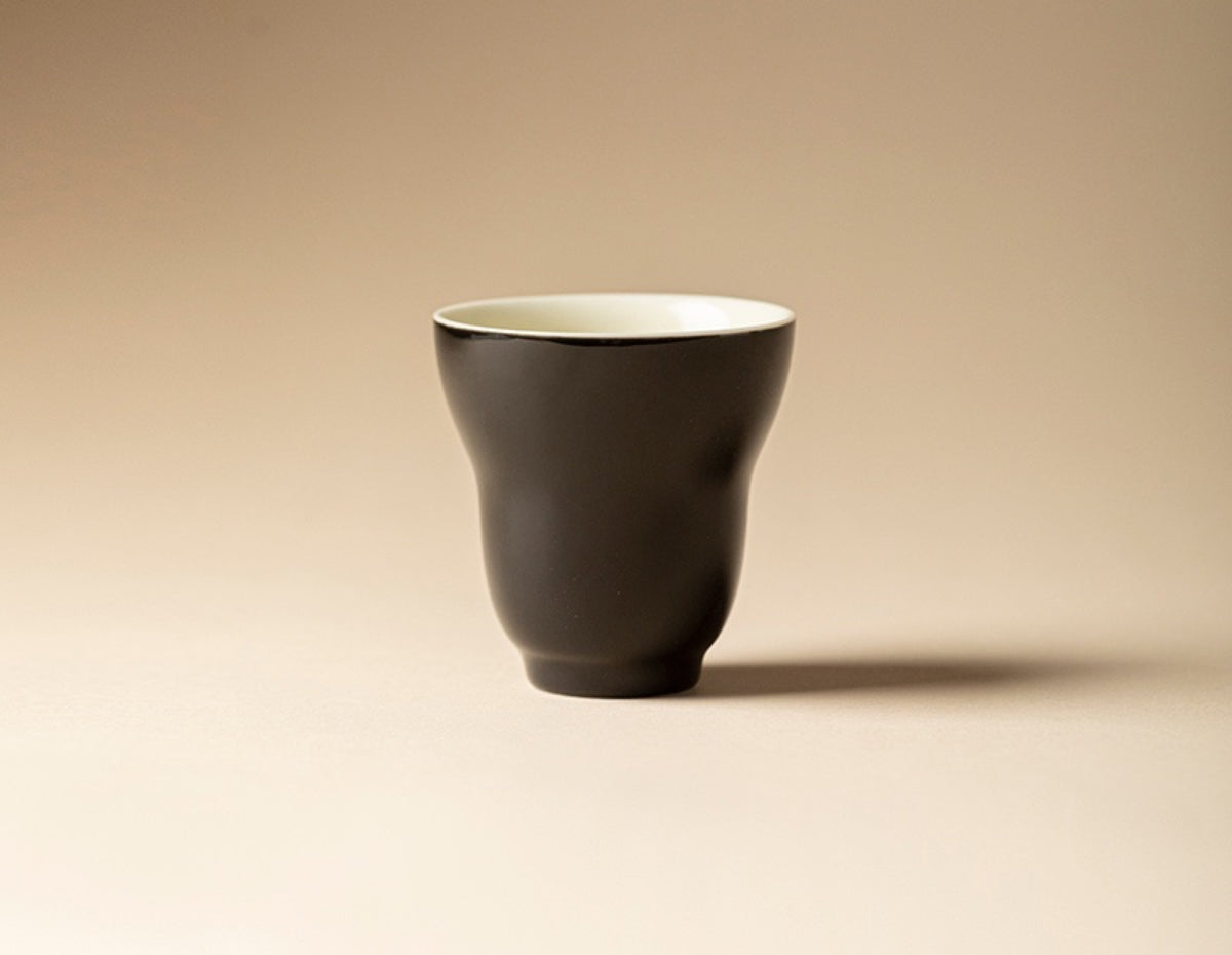 Chromatic Glaze Gourd Cup in Ink Black