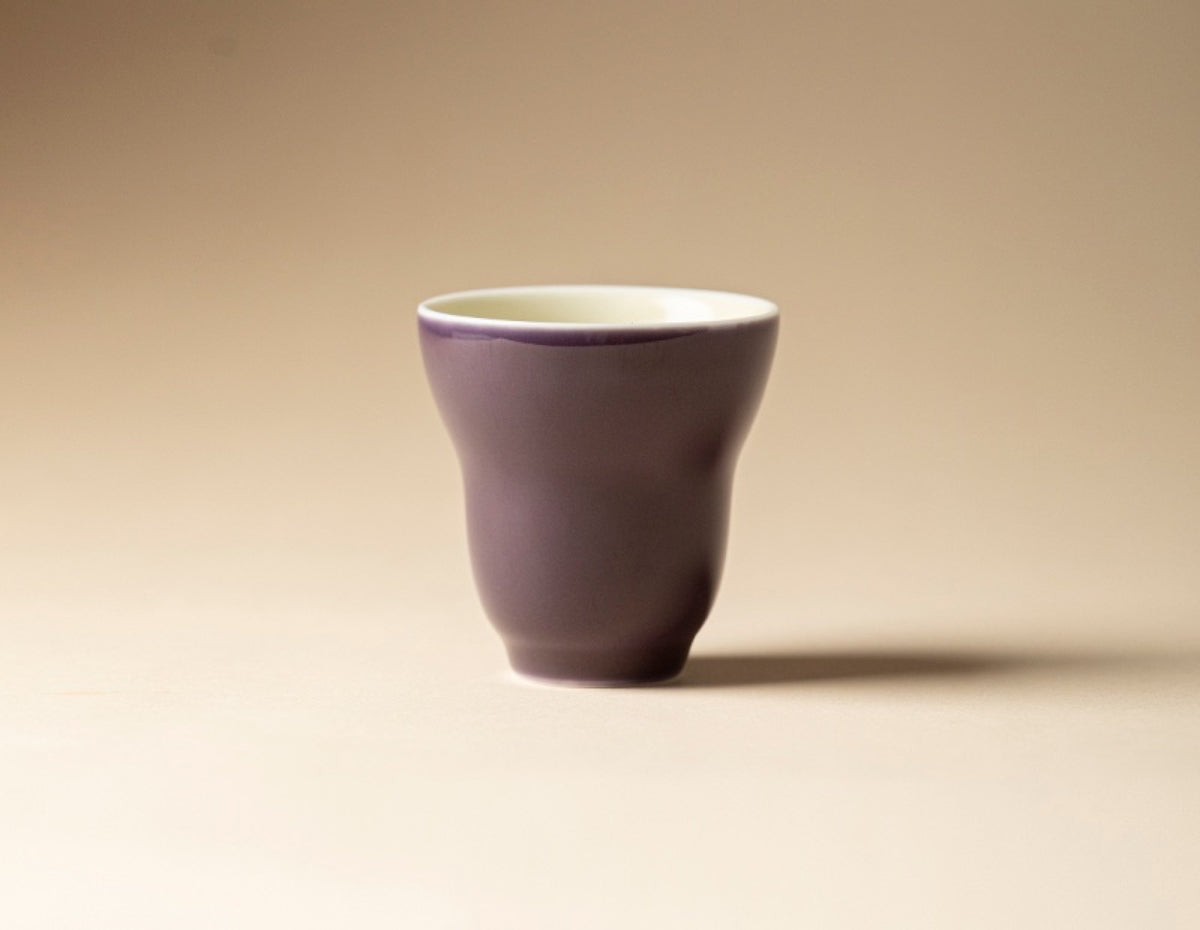 Chromatic Glaze Gourd Cup in Iridescent Violet