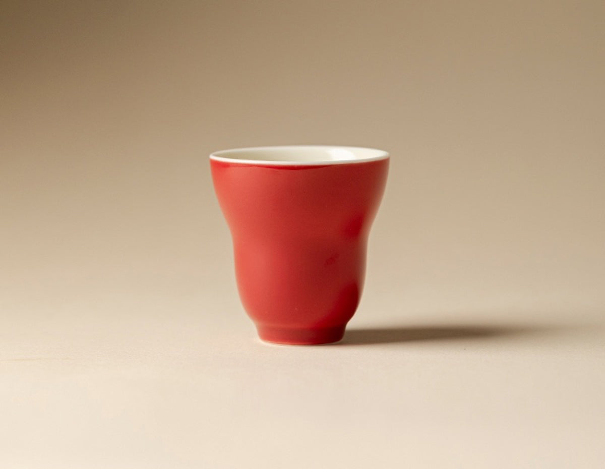 Chromatic Glaze Gourd Cup in Lang Red