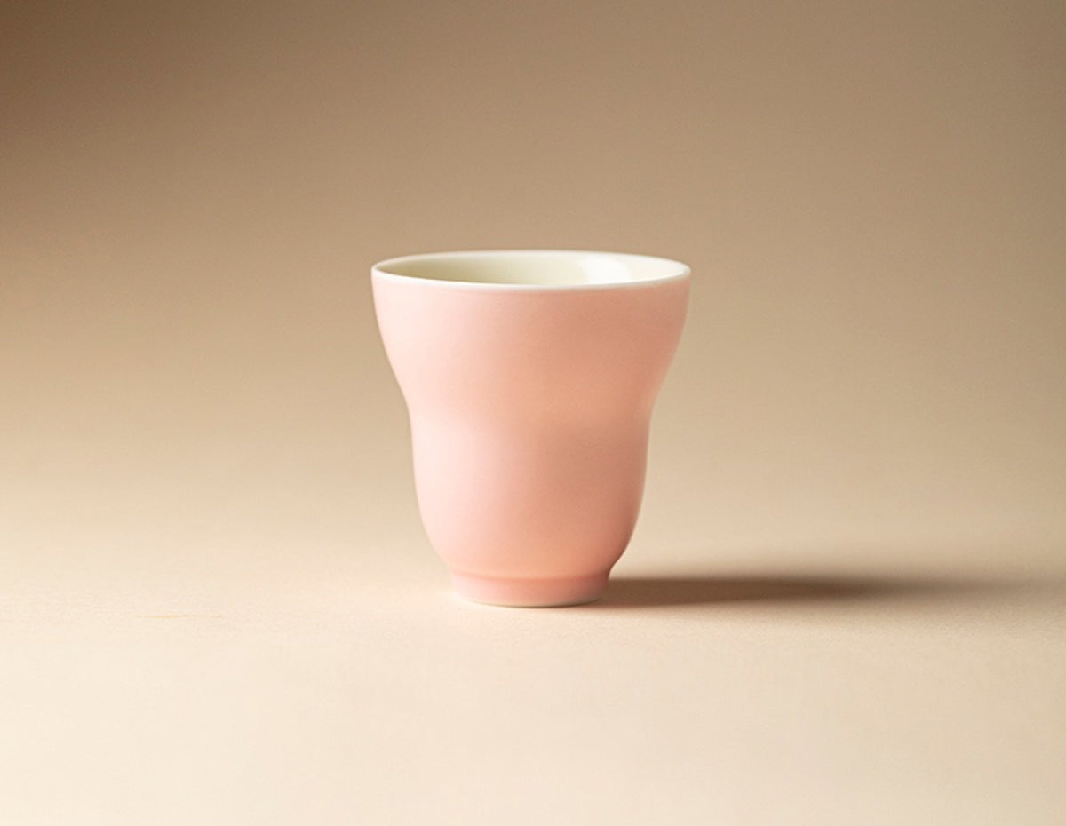 Chromatic Glaze Gourd Cup in Sakura Pink